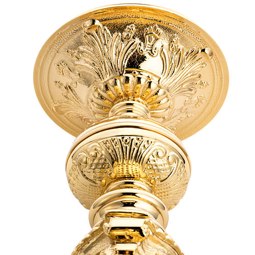 Baroque candlestick in gold-plated cast brass 6