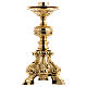 Baroque candlestick in gold-plated cast brass s4