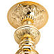 Baroque candlestick in gold-plated cast brass s6
