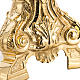 Castiçal barroco em latão moldado dourado s5