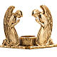Candlestick in cast brass with praying angels s2