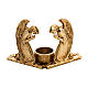 Candlestick in cast brass with praying angels s1