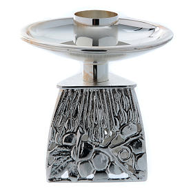 Candlestick, in silver plated cast brass