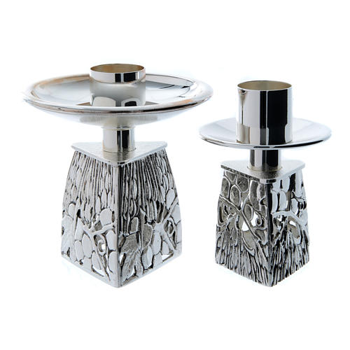 Candlestick, in silver plated cast brass 1