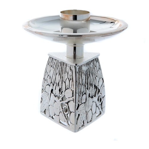 Candlestick, in silver plated cast brass 3