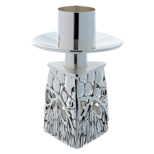 Candlestick, in silver plated cast brass 5