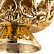 Candlestick, in gold-plate cast brass, stylised s5