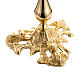 Candlestick in cast brass with 5 flames, baroque style s3