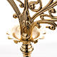 Candlestick in cast brass with 5 flames, baroque style s4