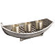 Candlestick, boat shaped in silver plated bronze, 3 flames s1