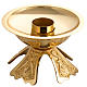 Single candlestick in gold-plated bronze s1