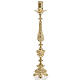 Baroque Candlestick in gold-plated brass 70cm s1