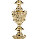 Baroque Candlestick in gold-plated brass 70cm s3
