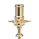 Baroque Candlestick in gold-plated brass 70cm s5