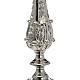 Baroque Candlestick in nickel plated brass 70cm s4