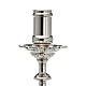 LivuX Bougeoir Baroque En Aluminium Nickélé - Hauteur 39 Cm - Pour Bougies Tige 2 Cm - Décoration Intérieur Classique