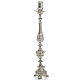 Baroque Candlestick in nickel plated brass 70cm s1