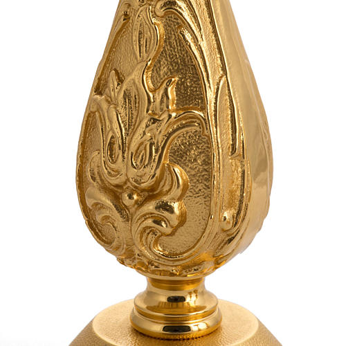 Candelabro en bronce dorado decorado floral 4