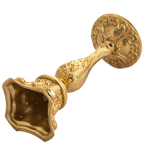 Castiçal em bronze dourado 5