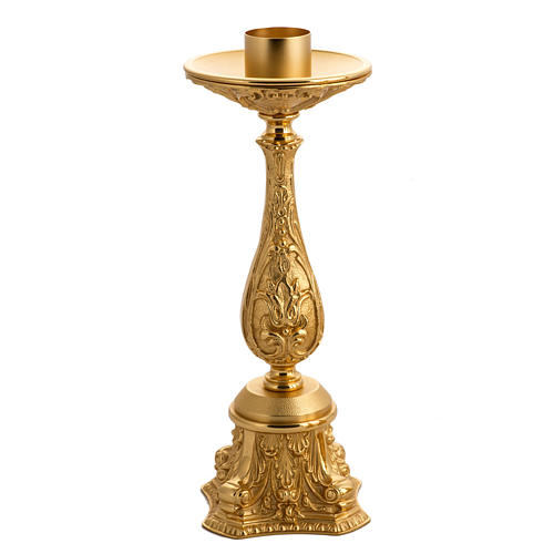 Candle holder in gold-plated bronze 1