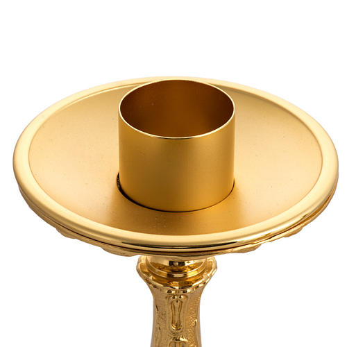 Candle holder in gold-plated bronze 2