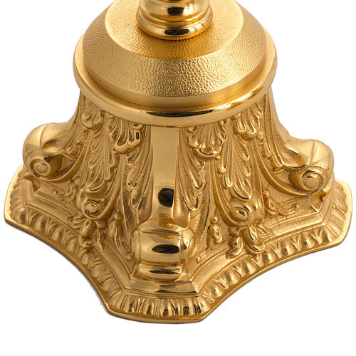 Candle holder in gold-plated bronze 3