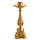 Candle holder in gold-plated bronze s1