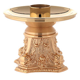 Candlestick in gold-plated bronze