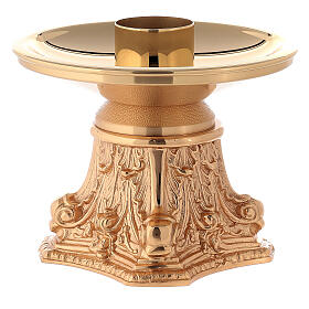 Candlestick in gold-plated bronze