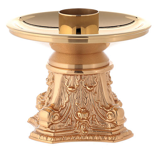 Candlestick in gold-plated bronze 1