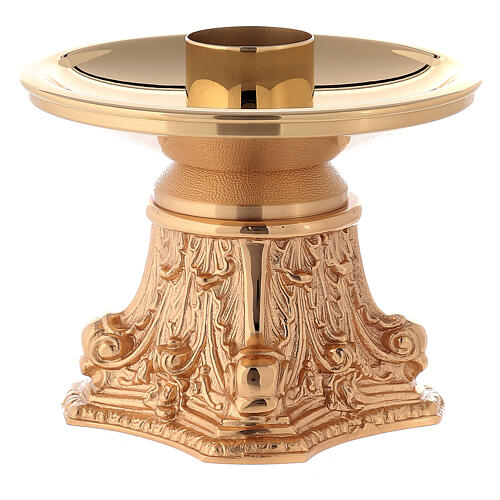 Candlestick in gold-plated bronze 2