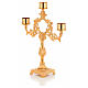 Candlestick with 3 flames and 4cm candle base s2