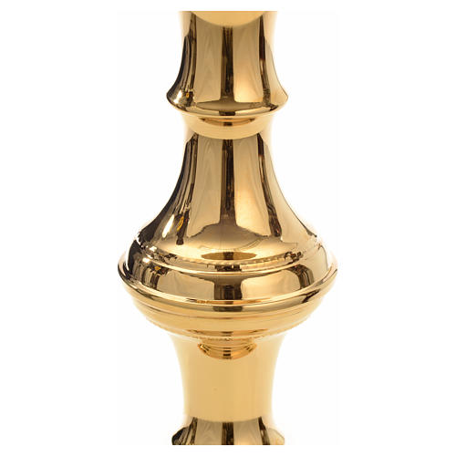 Candlestick in brass, gold plated 8
