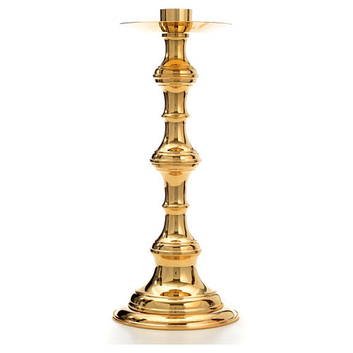 Candlestick in brass, gold plated 5