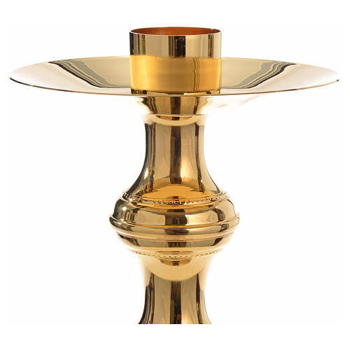 Candlestick in brass, gold plated 7