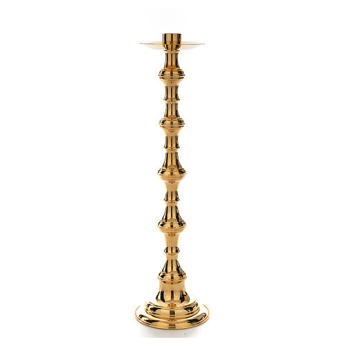 Candlestick in brass, gold plated 1