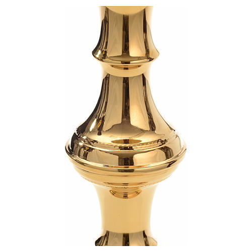 Candlestick in brass, gold plated 4