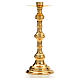 Candlestick in brass, gold plated s5