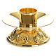 Candlestick in gold-plated brass s1