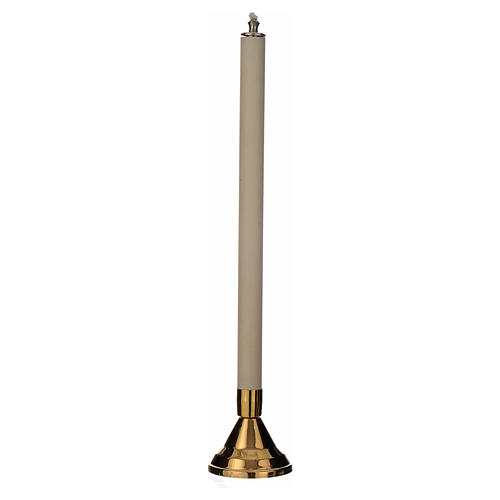 Metal candlestick with liquid candle 1