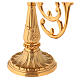 Candlestick in cast brass with 3 flames s6