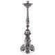 Candlestick baroque style in silver brass 67cm s1