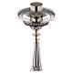 Candlestick baroque style in silver brass 67cm s3