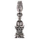 Candlestick baroque style in silver brass 67cm s4