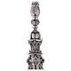 Candlestick baroque style in silver brass 67cm s5