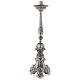 Candlestick baroque style in silver brass 67cm s8