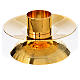 Candeliere ottone dorato base zigrinata s1