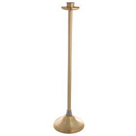 Molina golden candlestick in brass, 112cm