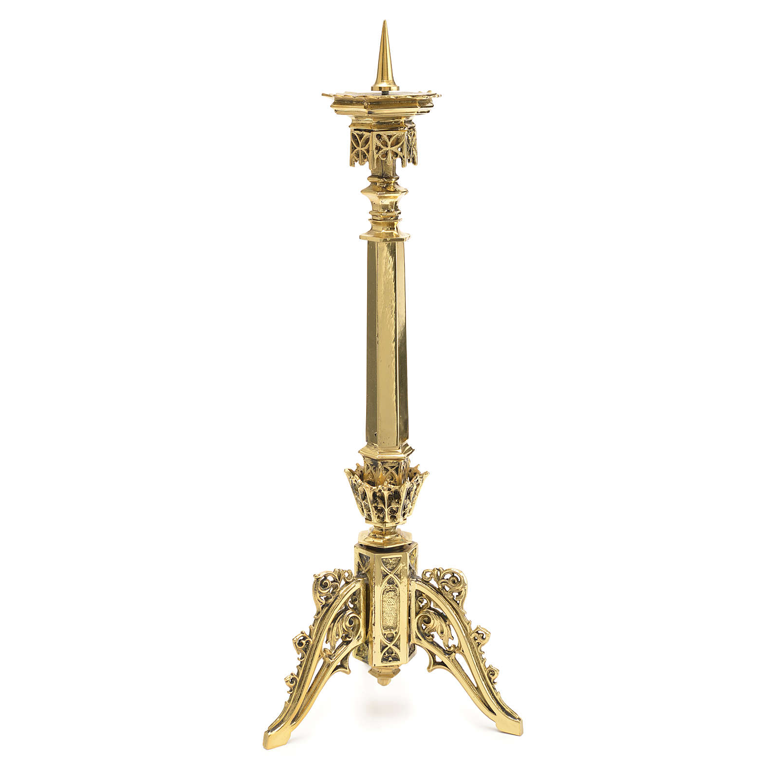 German candle holder in bronze colour brass 52cm online sales on