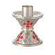 Candlestick in silver brass with enamels s1